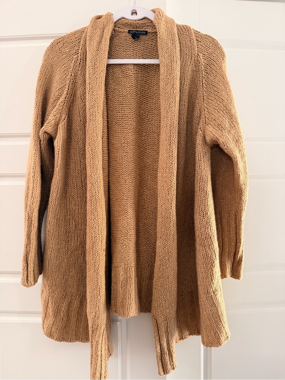 Eileen Fisher Limited Edition Honey Cocoon Cardigan Merino Cashmere Silk